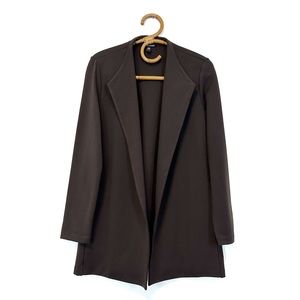 Eileen Fisher | Brown Stretch Open Front Jacket Size‎ XS
